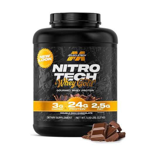 MuscleTech Nitro-Tech Whey Gold 5LBS - Double Rich Chocolate