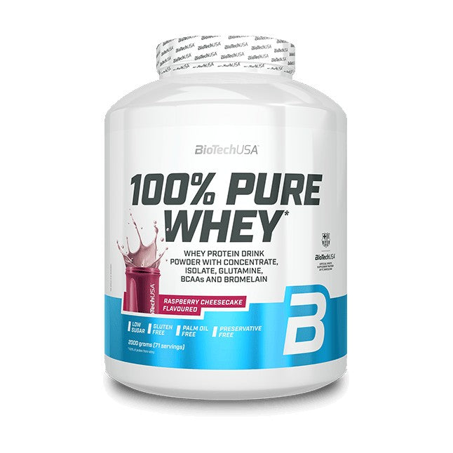 BioTechUSA 100% Pure Whey 2000G - Raspberry Cheesecake