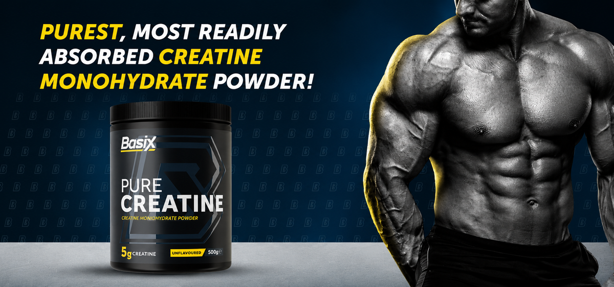 Basix Pure Creatine: pure, readily absorbed creatine monohydrate powder