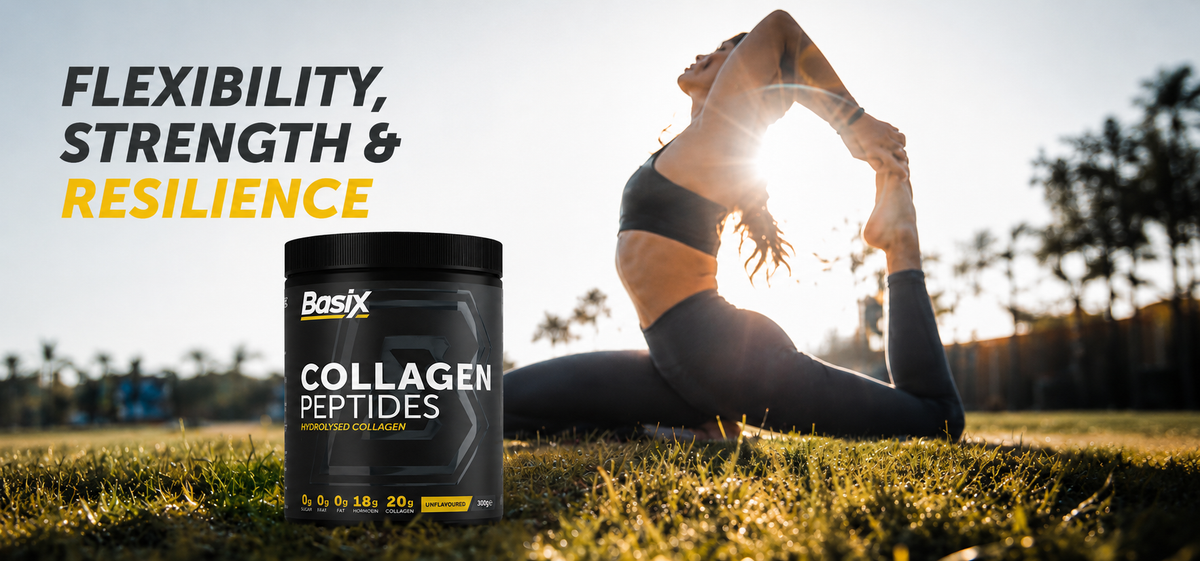 Basix Collagen Peptides tub: flexibility, strength and resilience