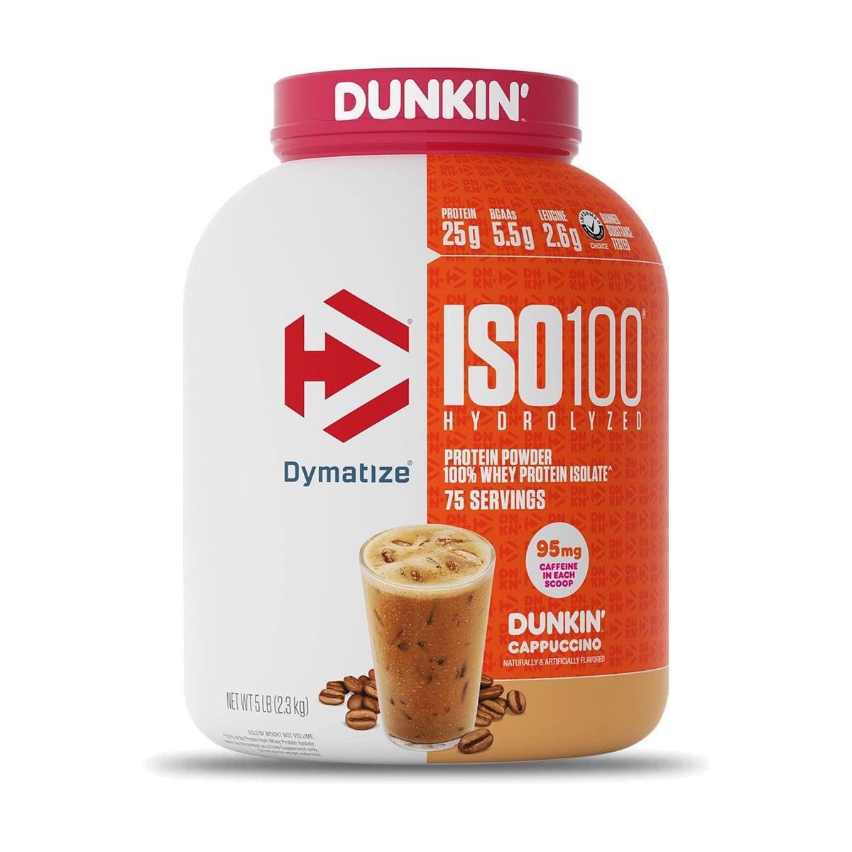 Dymatize ISO100 Hydrolyzed Protein Powder 5LBS - Dunkin' Cappuccino