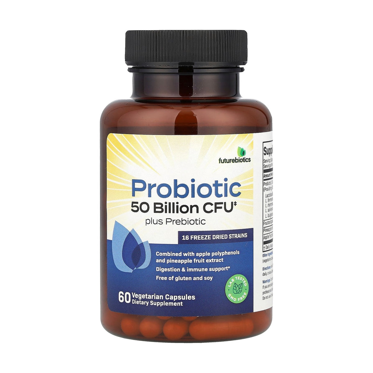 Futurebiotics Probiotic 50 Billion CFU 60 vegetarian capsules bottle