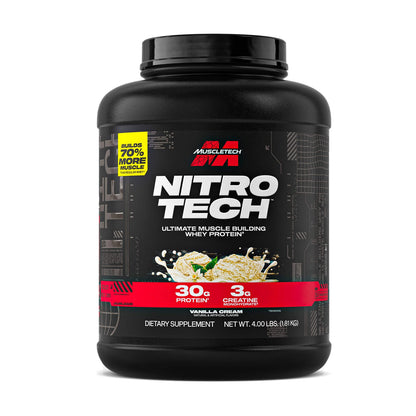 MuscleTech Nitro-Tech (Whey & Creatine Formula) 1.8KG, Vanilla Ice Cream