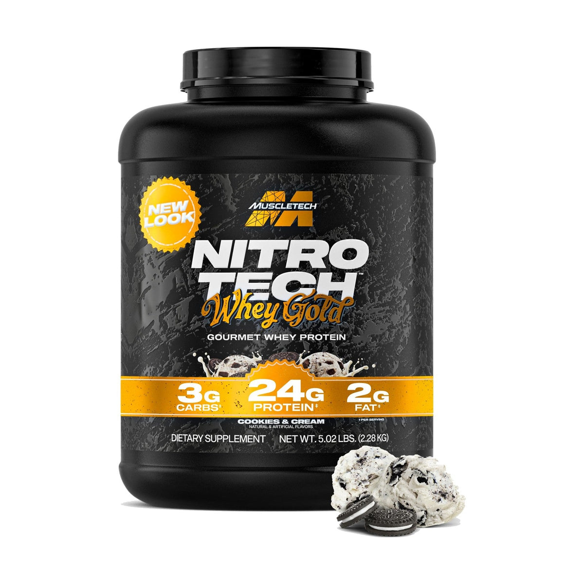 MuscleTech Nitro-Tech Whey Gold 5LBS - Cookies & Cream